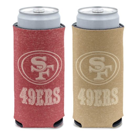 San Francisco 49ers 12 oz Colored Heather Can Cooler Holder