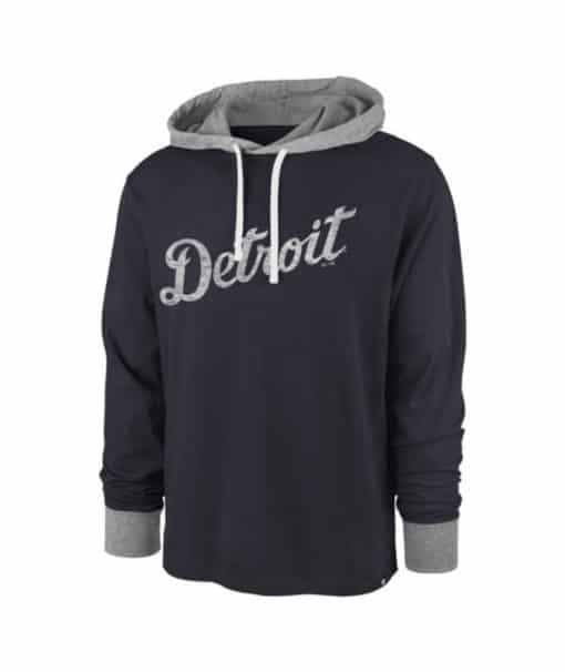 Detroit Tigers Men's 47 Brand Atlas Blue Domino Pullover Hoodie