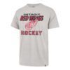 Detroit Red Wings Men's 47 Brand Vintage Relay Grey Dozer Franklin T-Shirt Tee