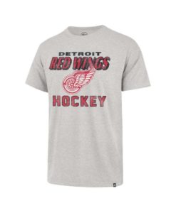 Detroit Red Wings Men's 47 Brand Vintage Relay Grey Dozer Franklin T-Shirt Tee