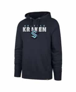 Seattle Kraken 47 Brand Fall Navy Half Drop Headline Men's Hoodie