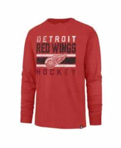 Detroit Red Wings Men's 47 Brand Red Franklin Long Sleeve T-Shirt Tee