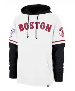 Boston Red Sox Men's 47 Brand Cooperstown White Shortstop Pullover Hoodie