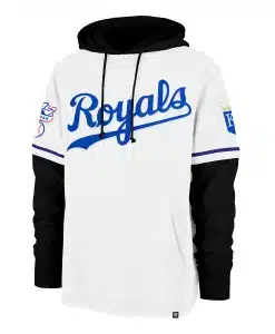 Kansas City Royals Men's 47 Brand Cooperstown White Shortstop Pullover Hoodie