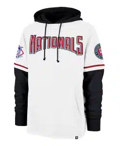 Washington Nationals Men's 47 Brand Cooperstown White Shortstop Pullover Hoodie