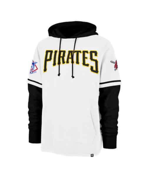 Pittsburgh Pirates Men's 47 Brand Cooperstown White Shortstop Pullover Hoodie