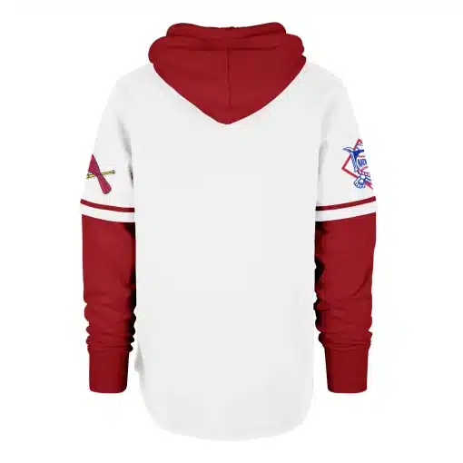 St. Louis Cardinals Men's 47 Brand Cooperstown White Shortstop Pullover Hoodie - Image 2