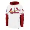 St. Louis Cardinals Men's 47 Brand Cooperstown White Shortstop Pullover Hoodie