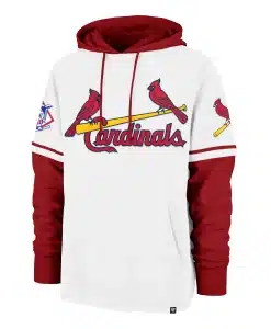 St. Louis Cardinals Men's 47 Brand Cooperstown White Shortstop Pullover Hoodie