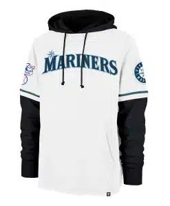 Seattle Mariners Men's 47 Brand Cooperstown White Shortstop Pullover Hoodie