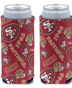 San Francisco 49ers 12 oz Slim Faithful Can Cooler Holder