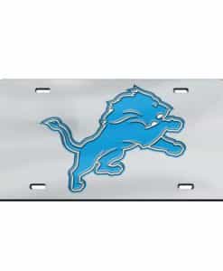 Detroit Lions Silver Background Acrylic Classic License Plate