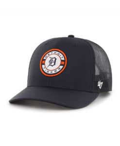 Detroit Tigers 47 Brand Navy Berm Trucker Mesh Snapback Hat