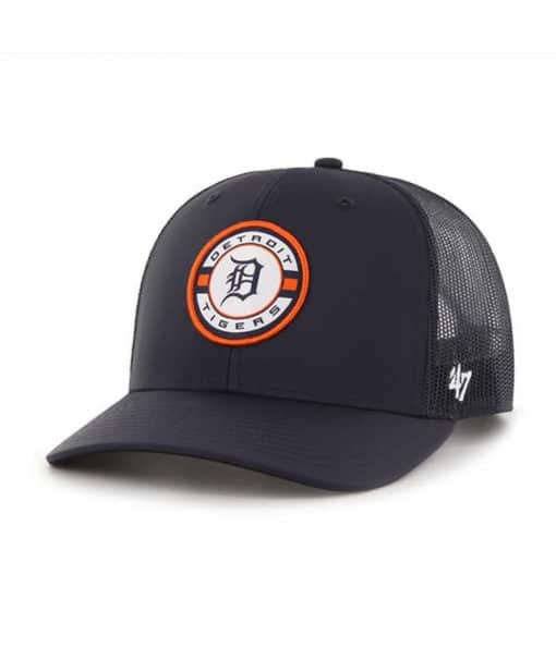 Detroit Tigers 47 Brand Navy Berm Trucker Mesh Snapback Hat