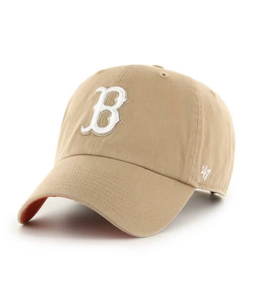 Boston Red Sox 47 Brand Khaki Ballpark Clean Up Adjustable Hat