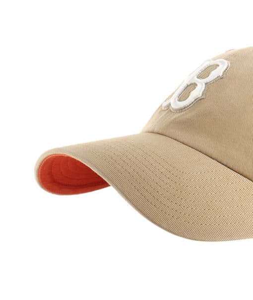 Boston Red Sox 47 Brand Khaki Ballpark Clean Up Adjustable Hat - Image 2