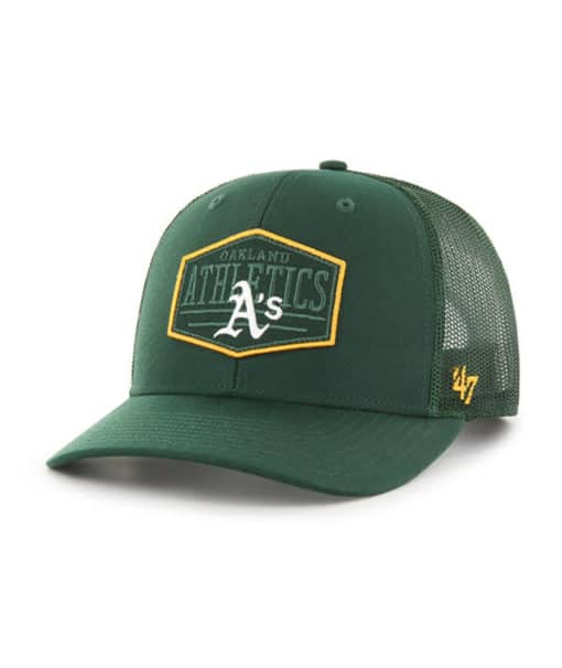 Oakland A's 47 Brand Dark Green Trucker Ridgeline Mesh Snapback Hat