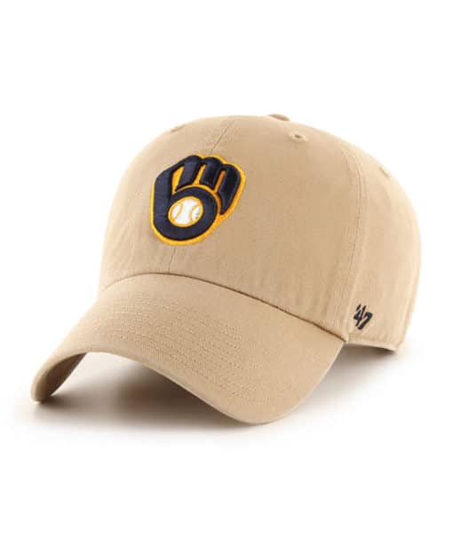 Milwaukee Brewers 47 Brand Navy Khaki Clean Up Adjustable Hat