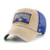 Milwaukee Brewers 47 Brand Cooperstown Khaki Dial Mesh Snapback Hat