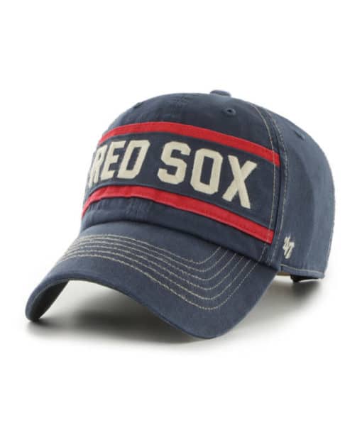 Boston Red Sox 47 Brand Cooperstown Navy Hard Count Clean Up Snapback Hat