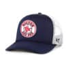 Boston Red Sox 47 Brand Cooperstown Navy Patch Trucker White Mesh Snapback Hat