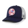 New York Yankees 47 Brand Cooperstown Navy Patch Trucker White Mesh Snapback Hat