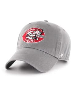 Cincinnati Reds 47 Brand Cooperstown Dark Gray Clean Up Adjustable Hat