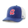 Atlanta Braves 47 Brand Cooperstown Royal Trucker White Mesh Snapback Hat