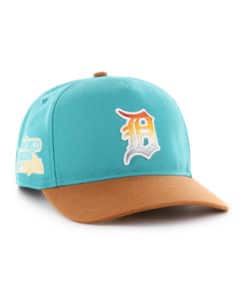 Detroit Tigers 1984 World Series 47 Brand Rattle Teal Rainbow Mist Hitch Snapback Hat