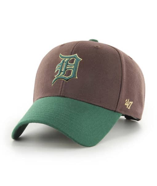 Detroit Tigers 1984 World Series 47 Brand Brown Green Sure Shot MVP Snapback Hat
