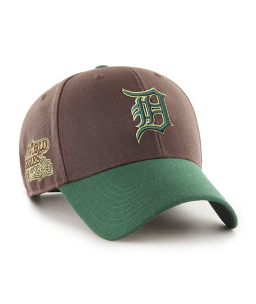 Detroit Tigers 1984 World Series 47 Brand Brown Green Sure Shot MVP Snapback Hat