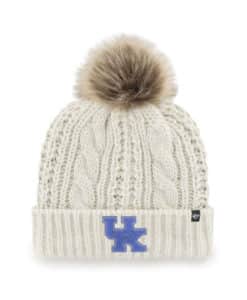 Kentucky Wildcats Women's 47 Brand White Cream Meeko Cuff Knit Hat