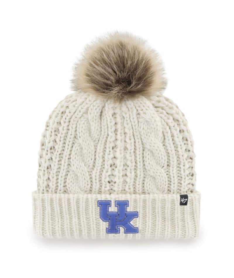 Kentucky Wildcats Women's 47 Brand White Cream Meeko Cuff Knit Hat