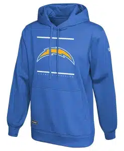 Los Angeles Chargers New Era Blue Split Defense Pullover Hoodie