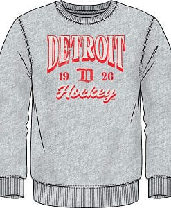 Detroit Red Wings Men's Fanatics Vintage Gray Crew Long Sleeve Sweatshirt