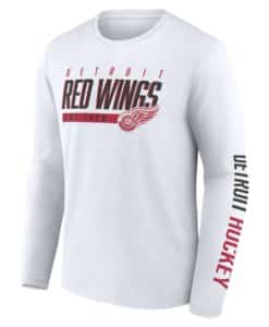 Detroit Red Wings Men's Fanatics White Long Sleeve T-Shirt Tee