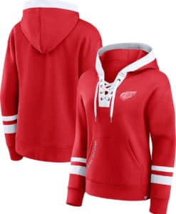 Detroit Red Wings Women's Fanatics Red Pullover Jersey Hoodie