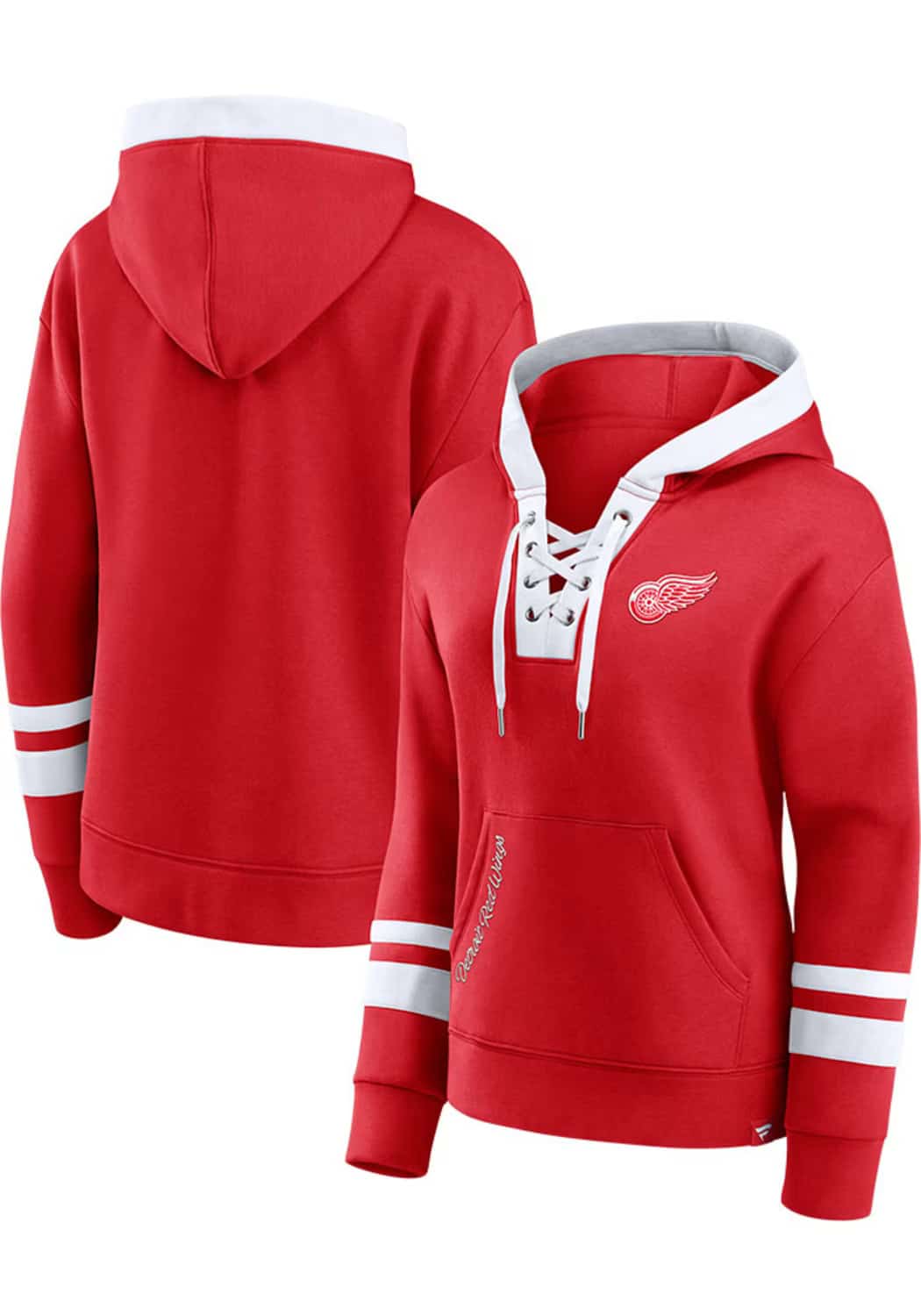 Detroit Red Wings Women's Fanatics Red Pullover Jersey Hoodie