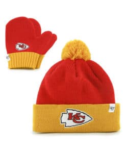 Kansas City Chiefs TODDLER 47 Brand Red Bam Bam Knit Hat Set