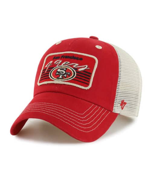 San Francisco 49ers 47 Brand Red Vintage Five Point Clean Up Mesh Snapback Hat