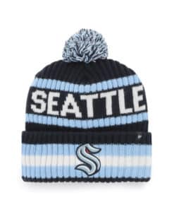 Seattle Kraken 47 Brand Navy Bering Cuff Knit Hat