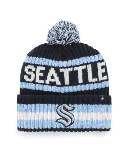 Seattle Kraken 47 Brand Navy Bering Cuff Knit Hat