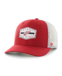 Detroit Red Wings 47 Brand Trucker Convoy Red White Mesh Snapback Hat