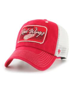 Detroit Red Wings 47 Brand Vintage Red Five Point Clean Up Mesh Snapback Hat