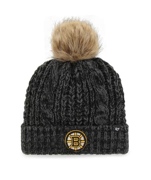 Boston Bruins Women's 47 Brand Black Meeko Cuff Knit Hat