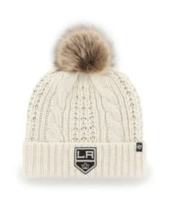 Los Angeles Kings Women's 47 Brand White Cream Meeko Cuff Knit Hat