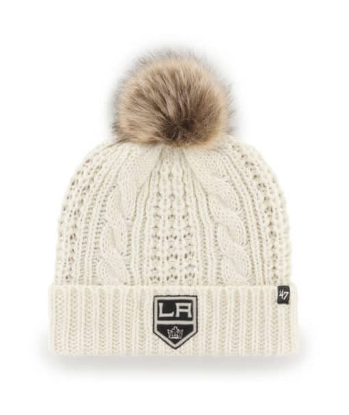 Los Angeles Kings Women's 47 Brand White Cream Meeko Cuff Knit Hat