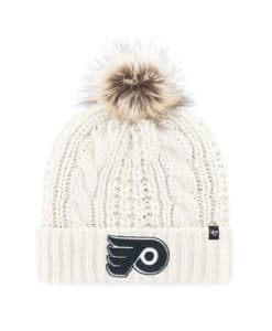 Philadelphia Flyers Women's 47 Brand White Cream Meeko Cuff Knit Hat
