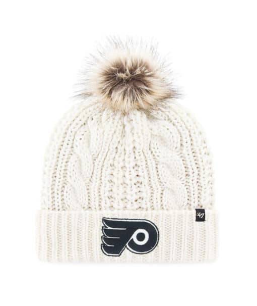 Philadelphia Flyers Women's 47 Brand White Cream Meeko Cuff Knit Hat