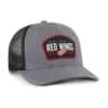 Detroit Red Wings 47 Brand Trucker Charcoal Slate Mesh Snapback Hat